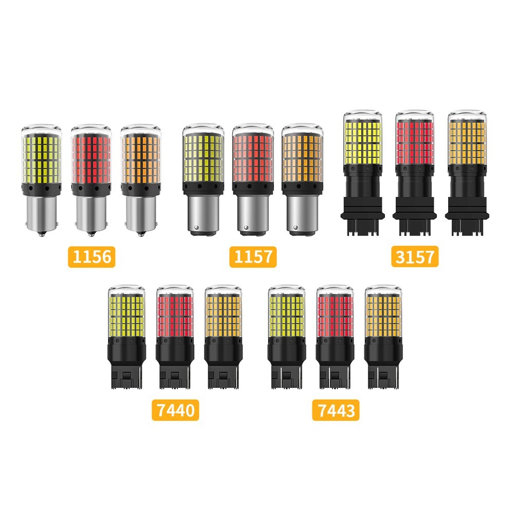 1156 1157 3157 7440 7443 LED Brake Light White Red Yellow Car Stop Tail Lamp