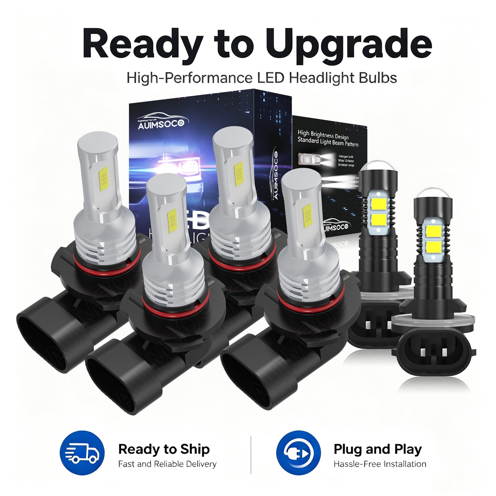 For Chevrolet Avalanche 2500 2002-2006 LED Headlight + Fog Light Bulbs Combo