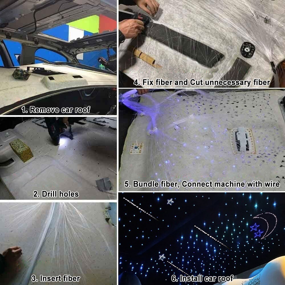 Car Headliner Twinkle Meteor Shooting Star Light For Volkswagen Tiguan 2009-2026