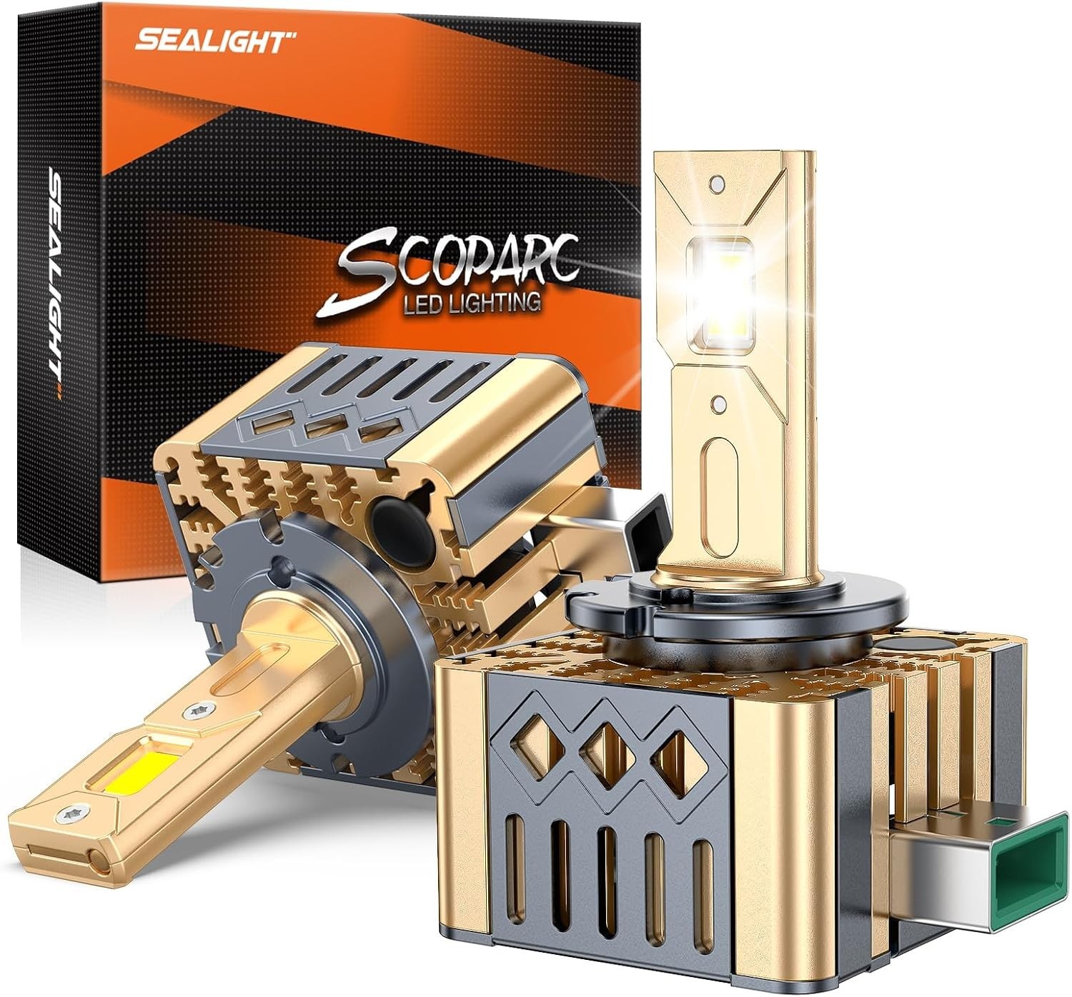 Bright 45000 LM D3S HID Bulbs, 6500K Cool White – Safety & Visibility Pack of 2