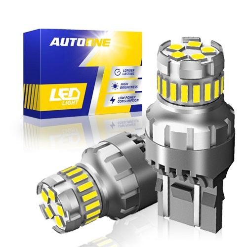 AUTOONE 7443 7440 LED Reverse Backup Light Bulbs 6500K White 1200LM Super Bright