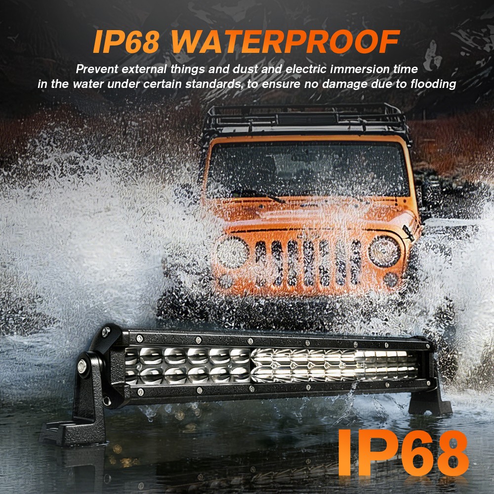 LED Light Bar Spot Flood Combo Offroad Truck SUV ATV 48″33″28″24″20″15″ Dual Row