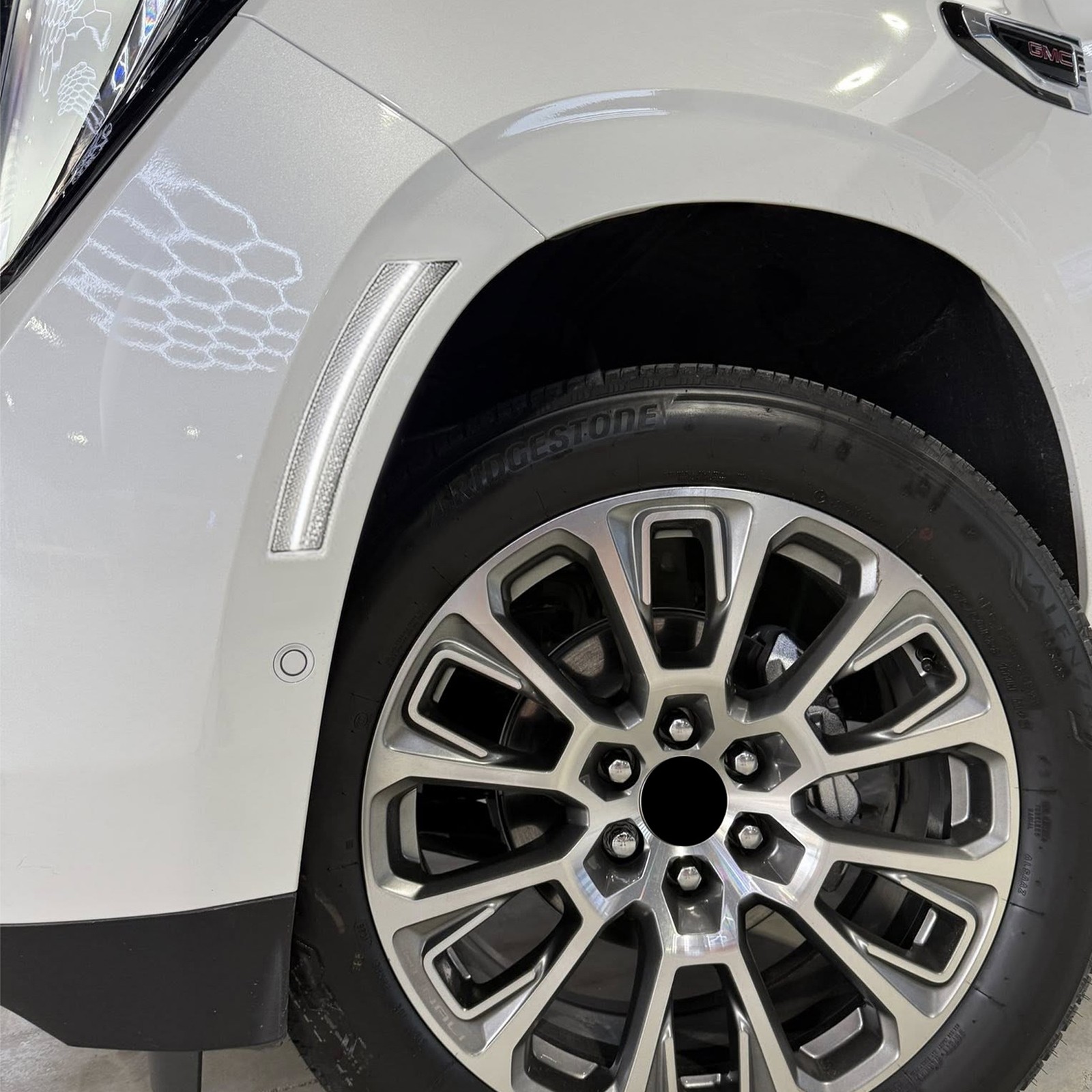 Clear Lens White Full LED Side Marker Lights For 25+ GM Escalade Suburban Yukon