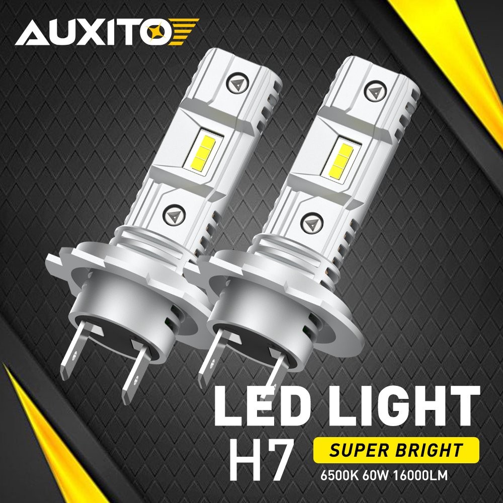 FANLESS 60W 16000LM LED High/Low Beam Conversion Kit H7 Bulb Super Bright 6500K