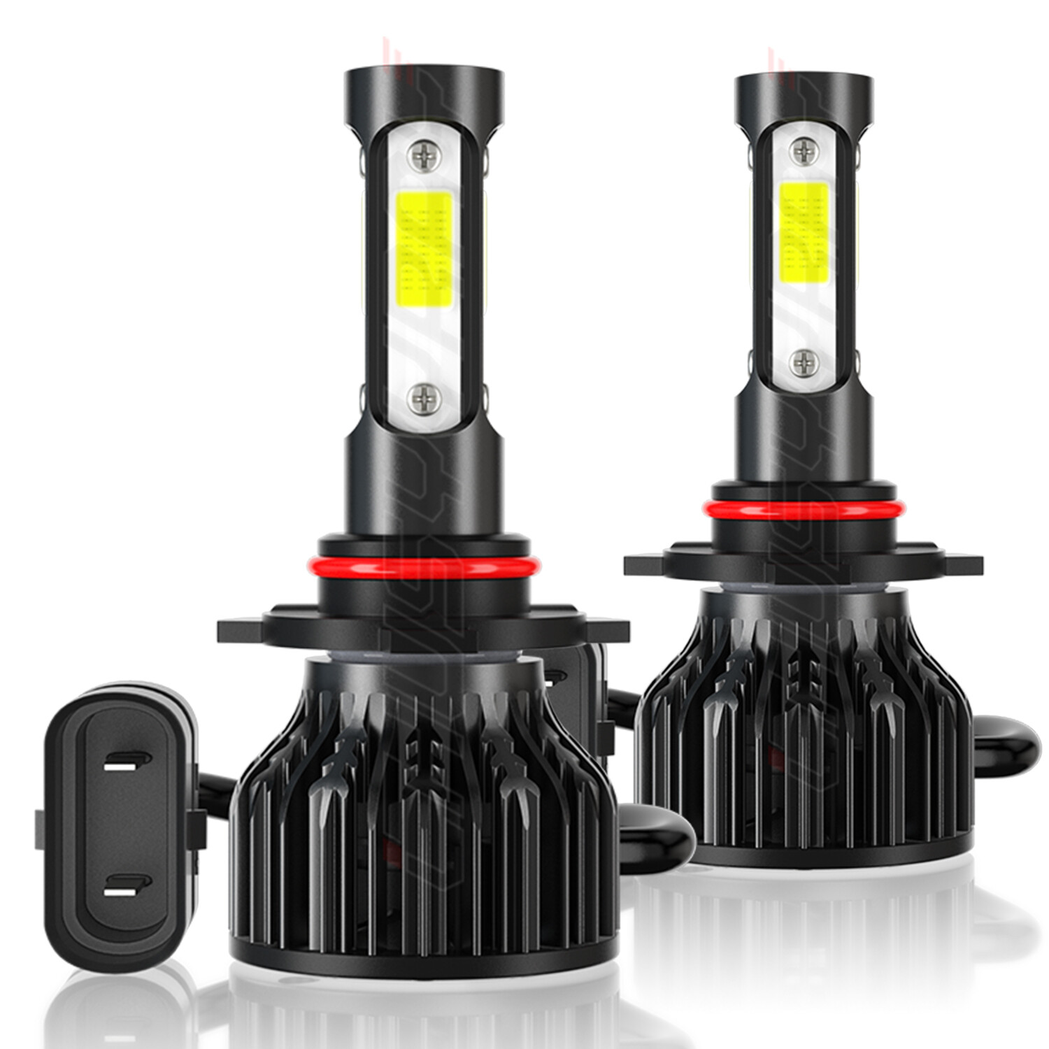 H11 9005 LED Headlight KIT Combo Bulbs 6000K High/Low Beam Super Bright White