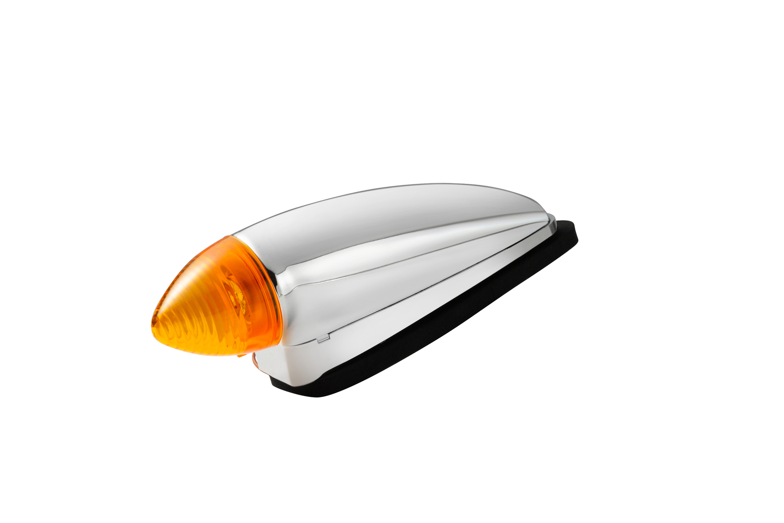 5x 8LED Cab Roof Marker Clearance Lights Amber Chrome Fit For Mack CHU 2008-2019