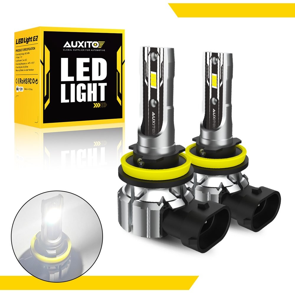H11 Fog Light DRL LED Headlight Bulbs Kit High Low Beam 6500K White 100W AUXITO