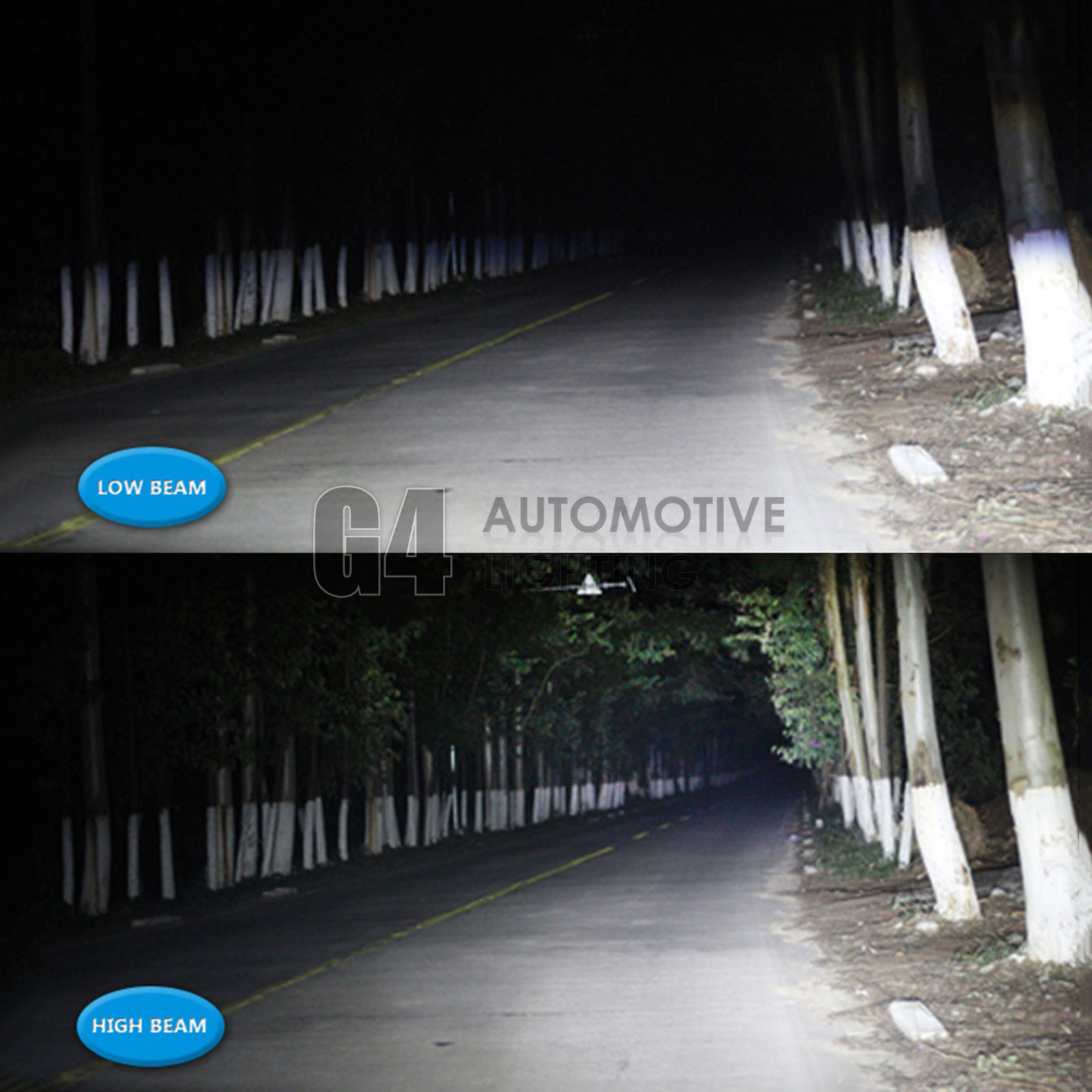 2x 4-Side H16 5202 LED Fog Light Kit Bulbs 80W Super Bright 6000K Crystal White
