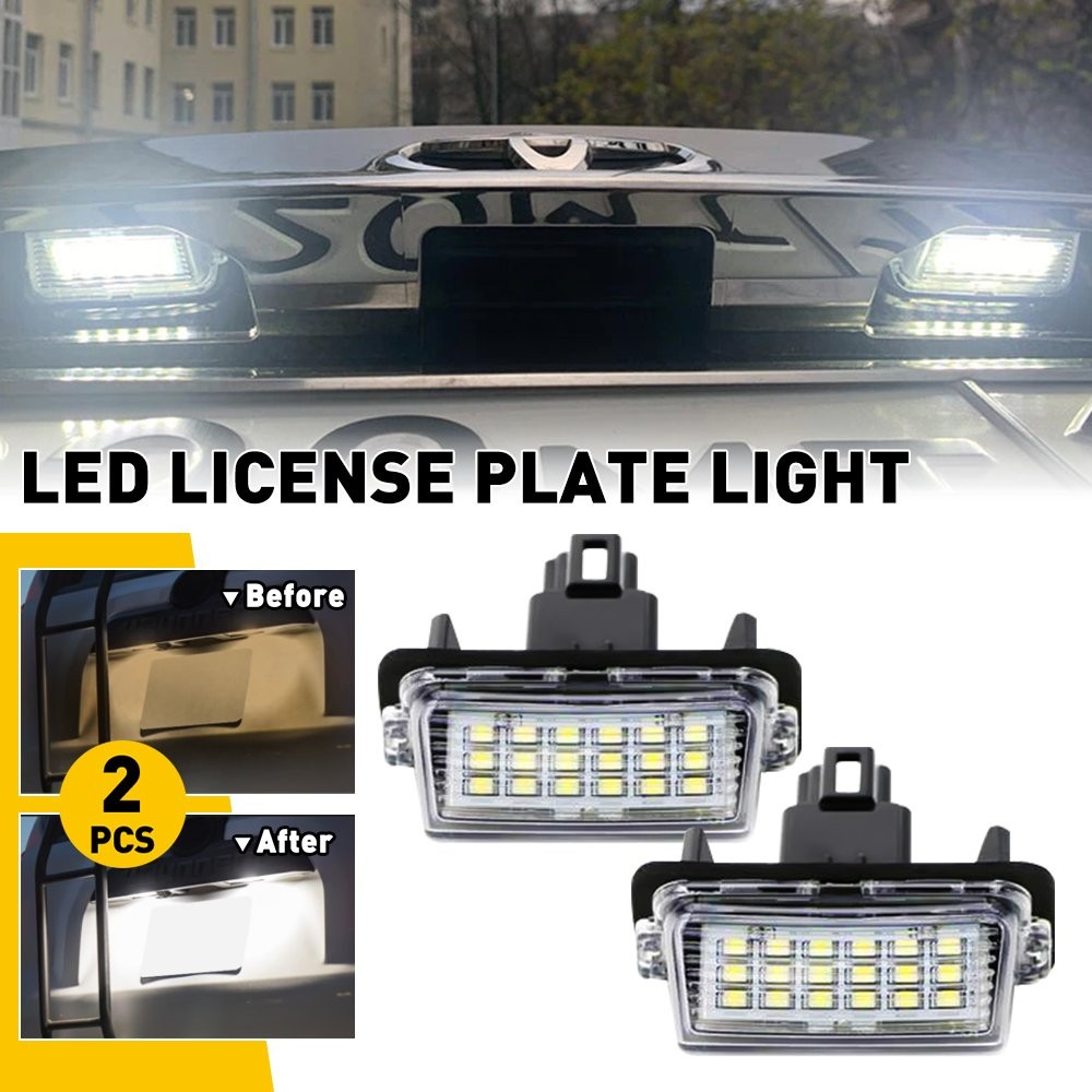 For 2012-2017 Camry LED Toyota License Plate Light Assembly Replacement White X2