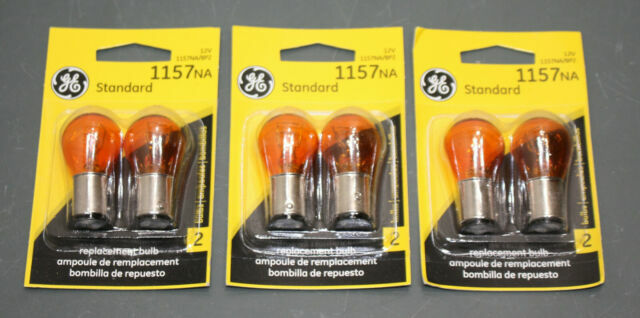 2 EACH GE Amber 1157NA 12V Turn Signal Bulbs NEW USA OR EUROPE MADE SEE NOTES
