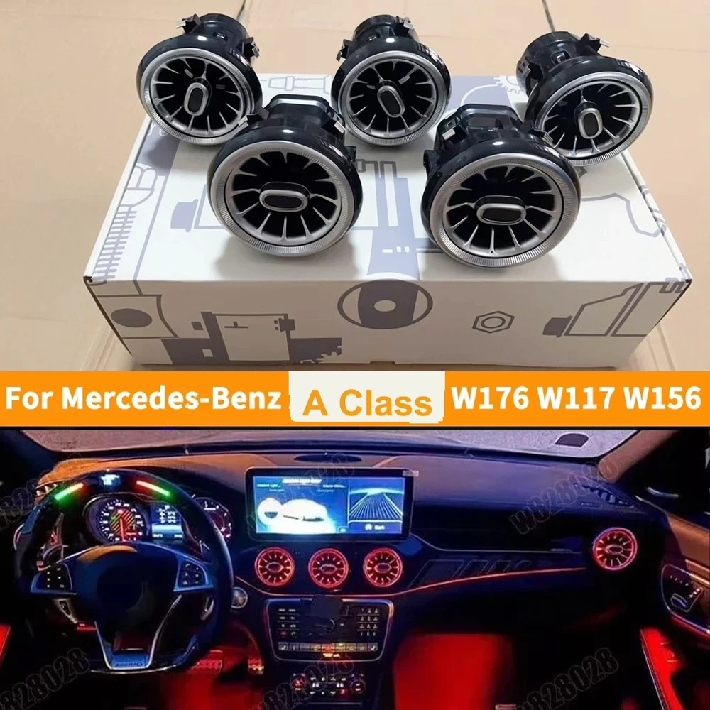 12/64 COLORS APP Control Air Vent LED Ambient Light For Mercedes Benz CLA W117