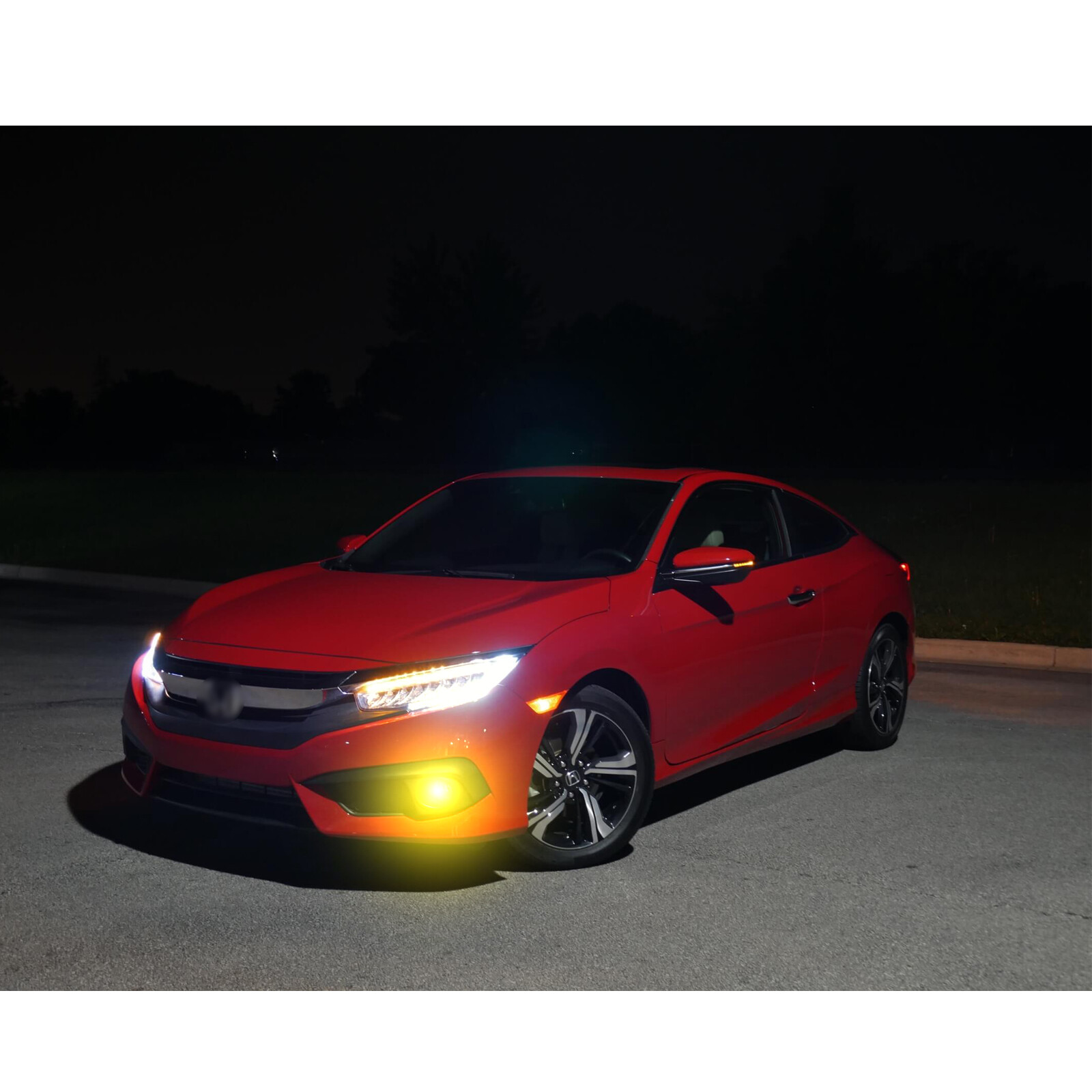 RGB Multi Color Wireless Phone Control LED Fog Light For Honda Civic 16-19 Auror