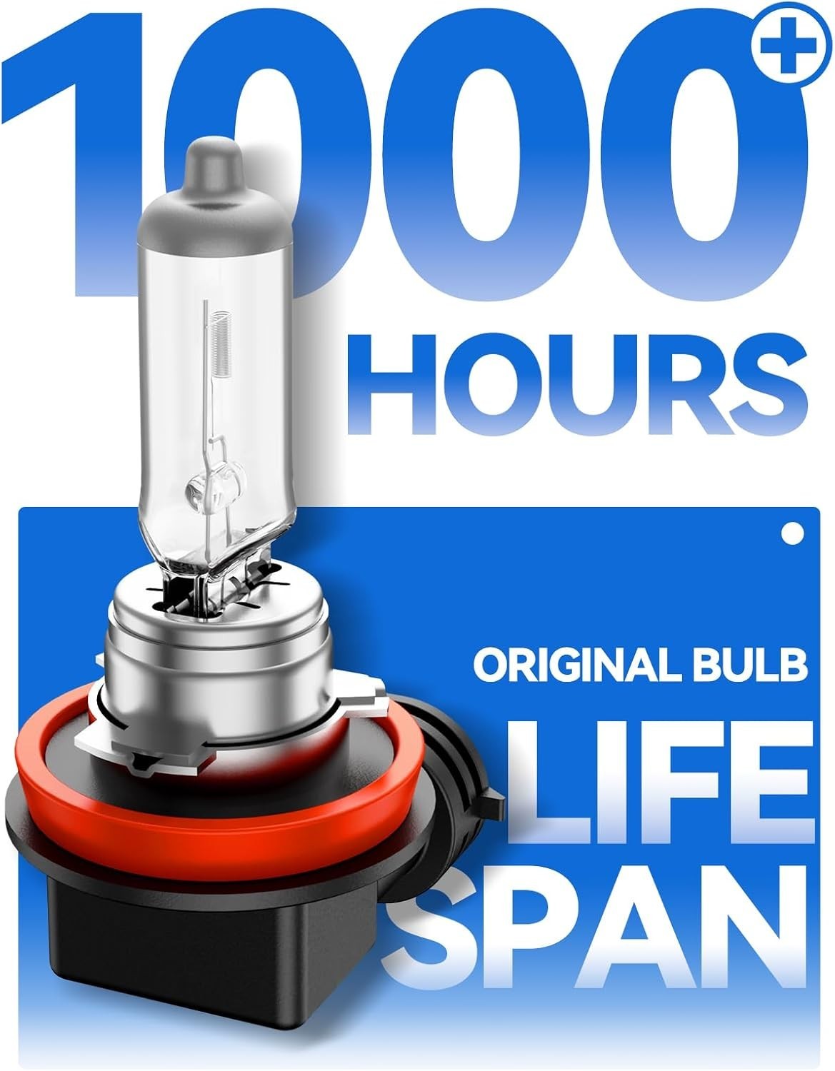Long-Lasting H11 Headlight Bulbs 1000LM & 1000 Hours – Easy Install Amber Light
