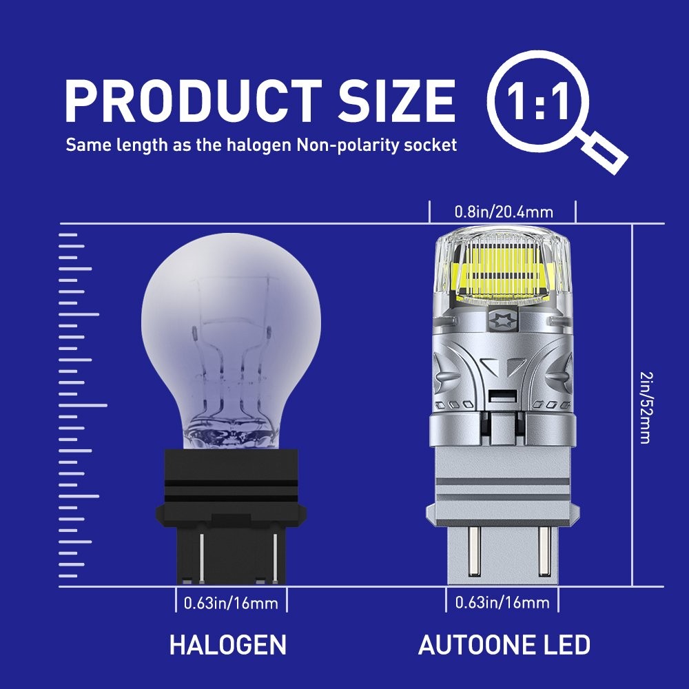 AUTOONE Upgraded 3157 3156 4157 LED Backup Reverse Light Bulb Super Bright White