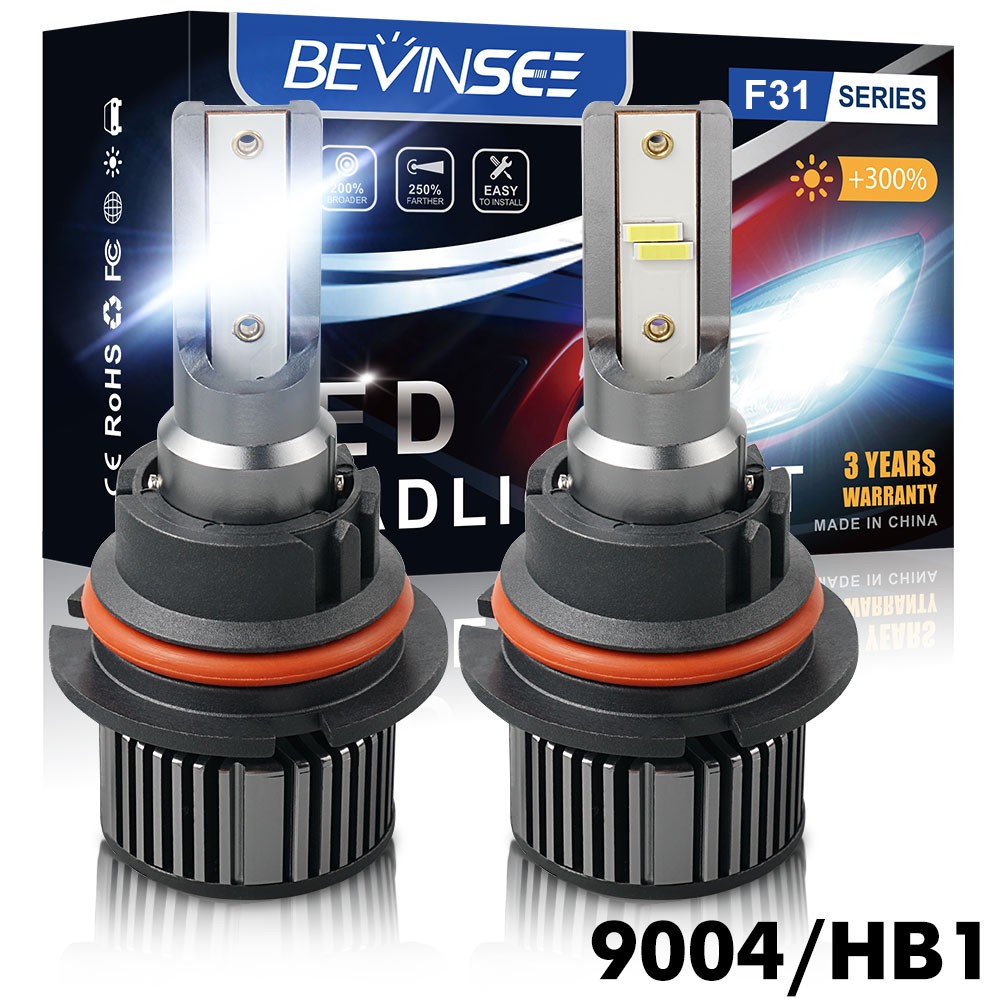 9004 LED Headlight Bulbs Kit 6000K For Dodge fit Caravan 1993-1995 Bright White
