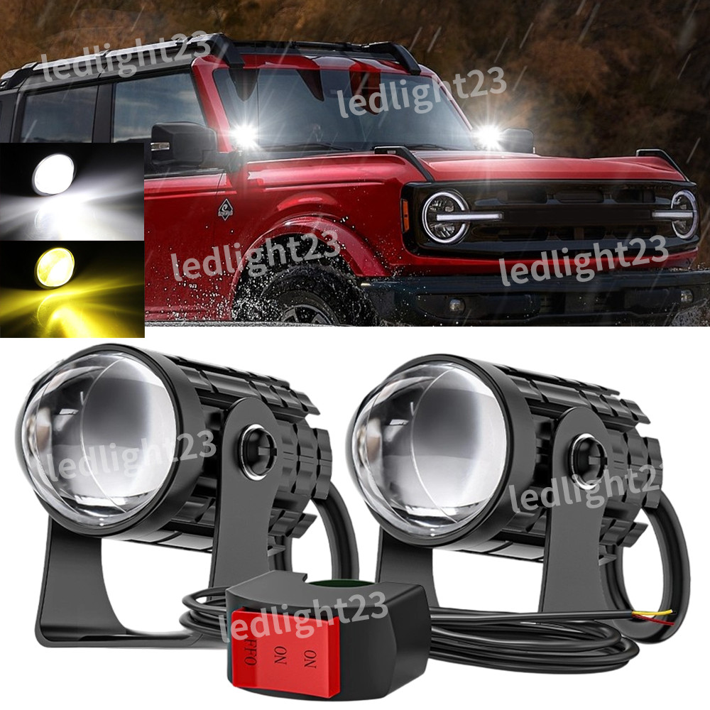 2PC 160W Grile LED Light Pods Car Front Headlight Motorcycle ATV UTV Projector