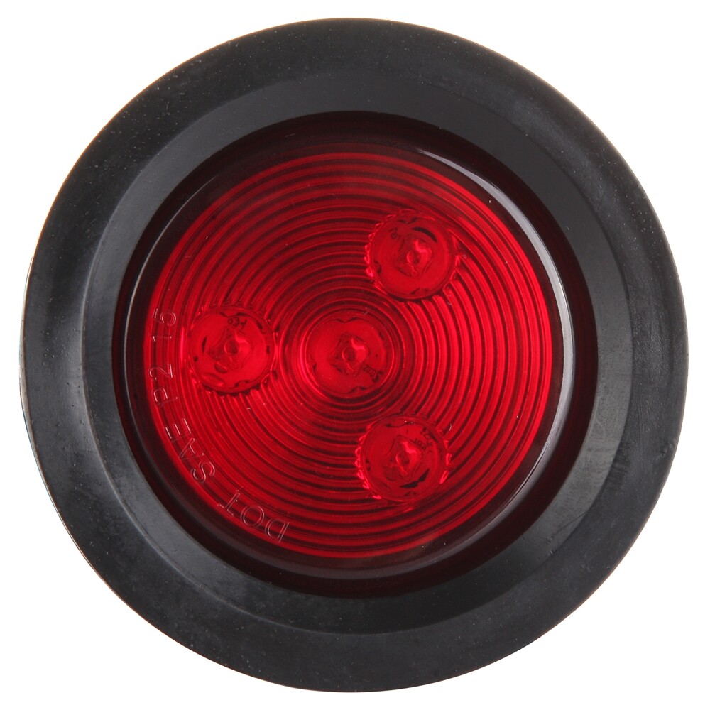 12X AMBER RED 2.5 INCH ROUND 4 LED LIGHT TRUCK TRAILER SIDE MARKER CLEARANCE