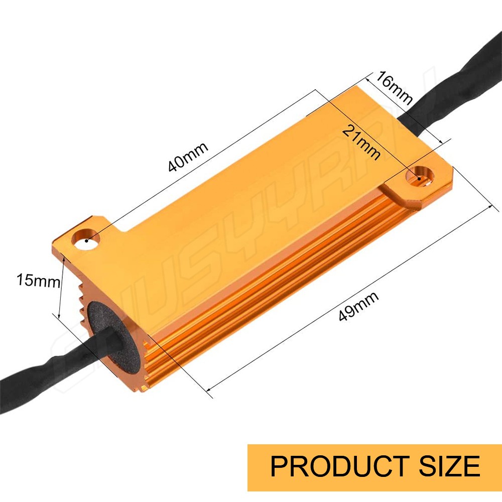 4pcs 50W 6 ohm Load Resistor For Fix Error Bulb Fast Hyper Flash Blinker w/ Turn
