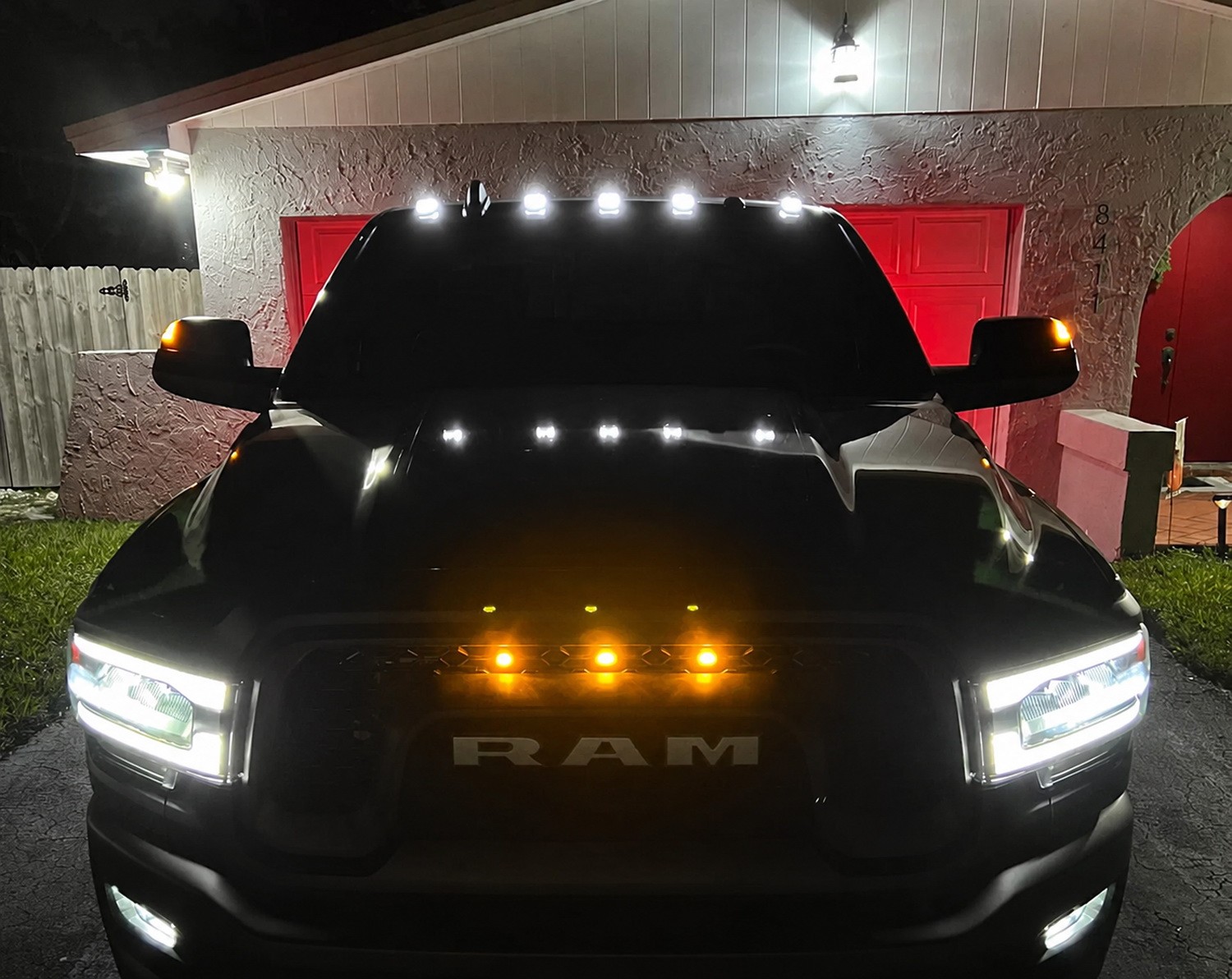 OE-Replace Smoke Lens White Full LED Cab Roof Lights For Dodge 19+ RAM 2500 3500