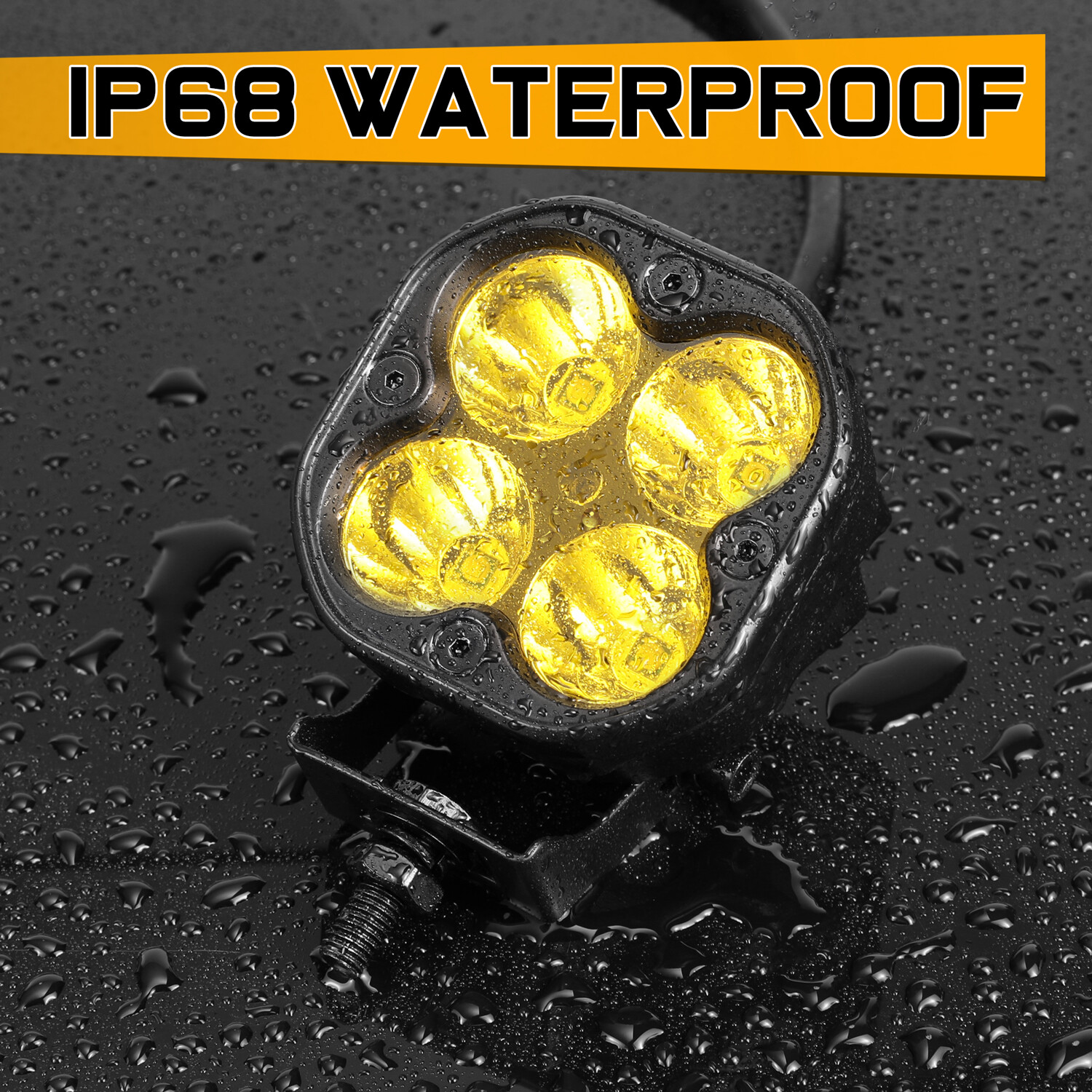2x For Yamaha YXZ1000R LED Cube Work Light Bar Spot Pods+ Rocker Switch Wiring
