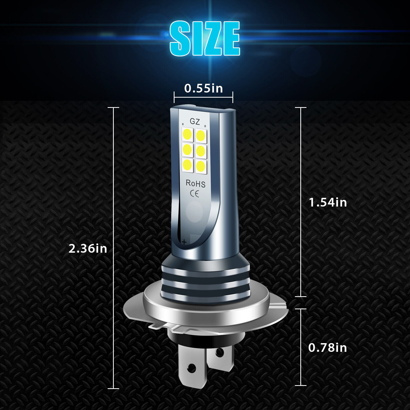 4x H3 LED Headlight Bulb Kit High Low Beam 220W 60000LM Super Bright 6000K White