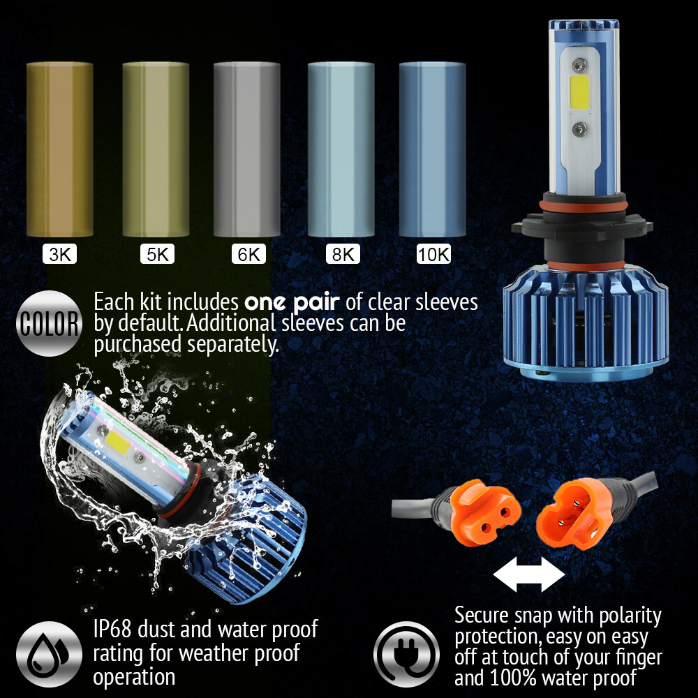 White 9006 HB4 HB4U LED 6500K Low Beam Bulb 252W 25200LM Headlight Kit Cree