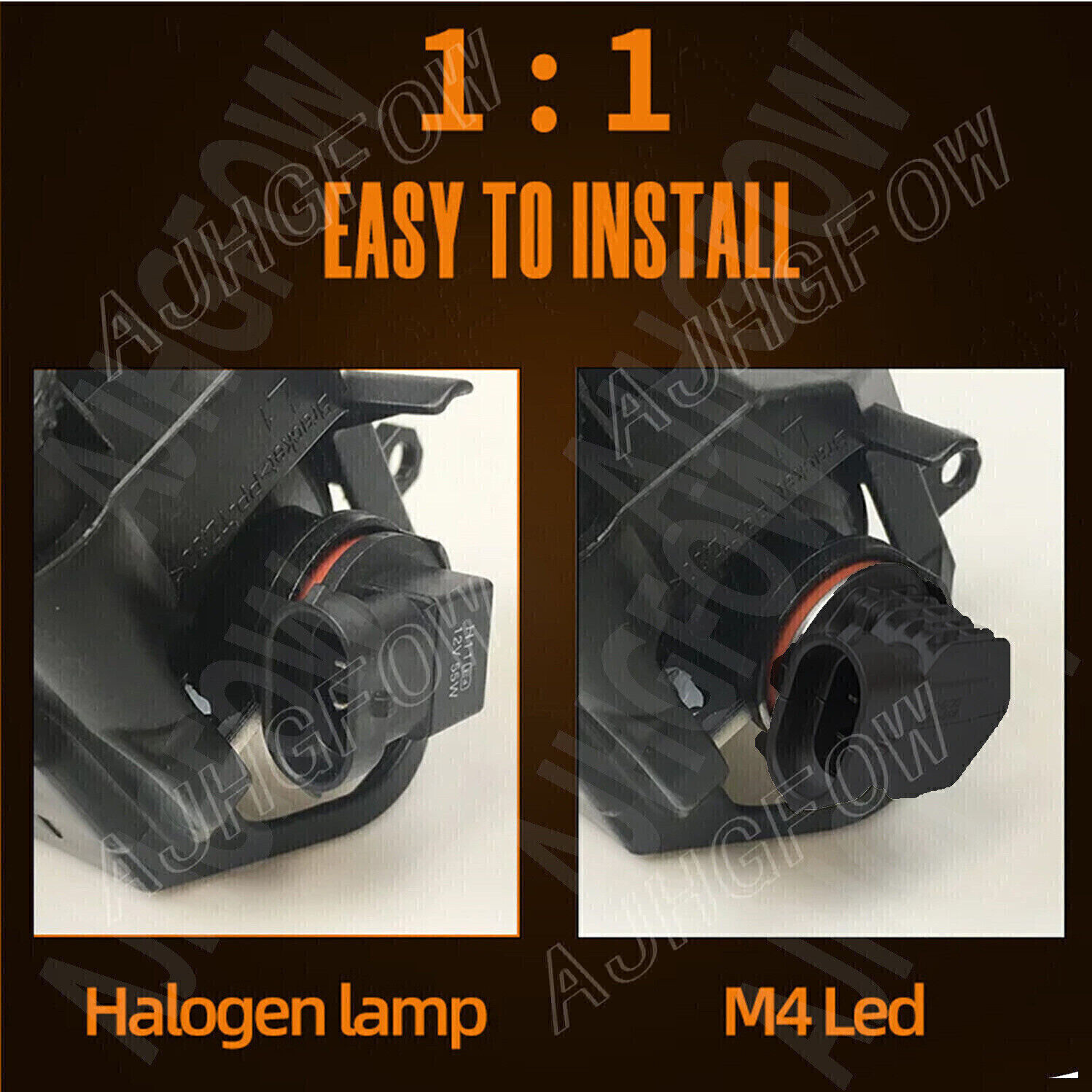 H11 9005 LED Headlight High Low Beam Bulbs Ultra Bright Kit 6000K White 72000LM