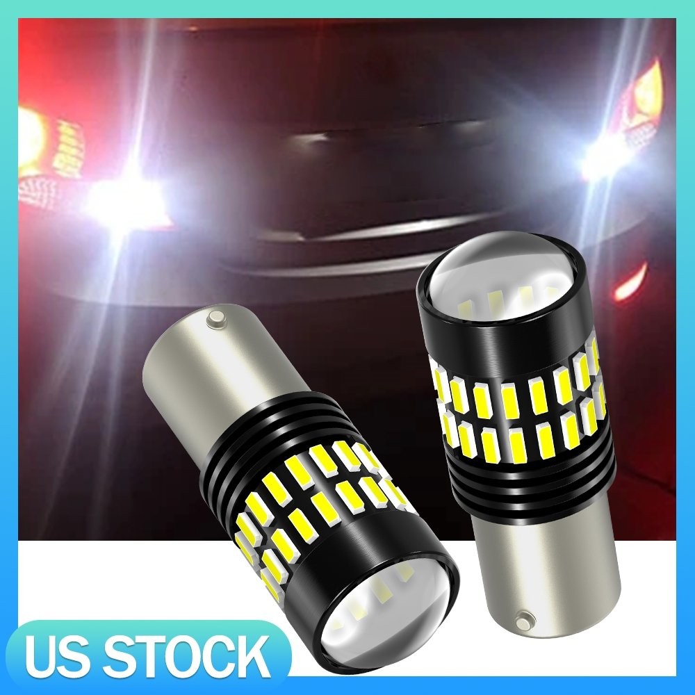 2X 1156 7506 LED White Reverse Backup Side Marker Light Bulbs Plug & Play