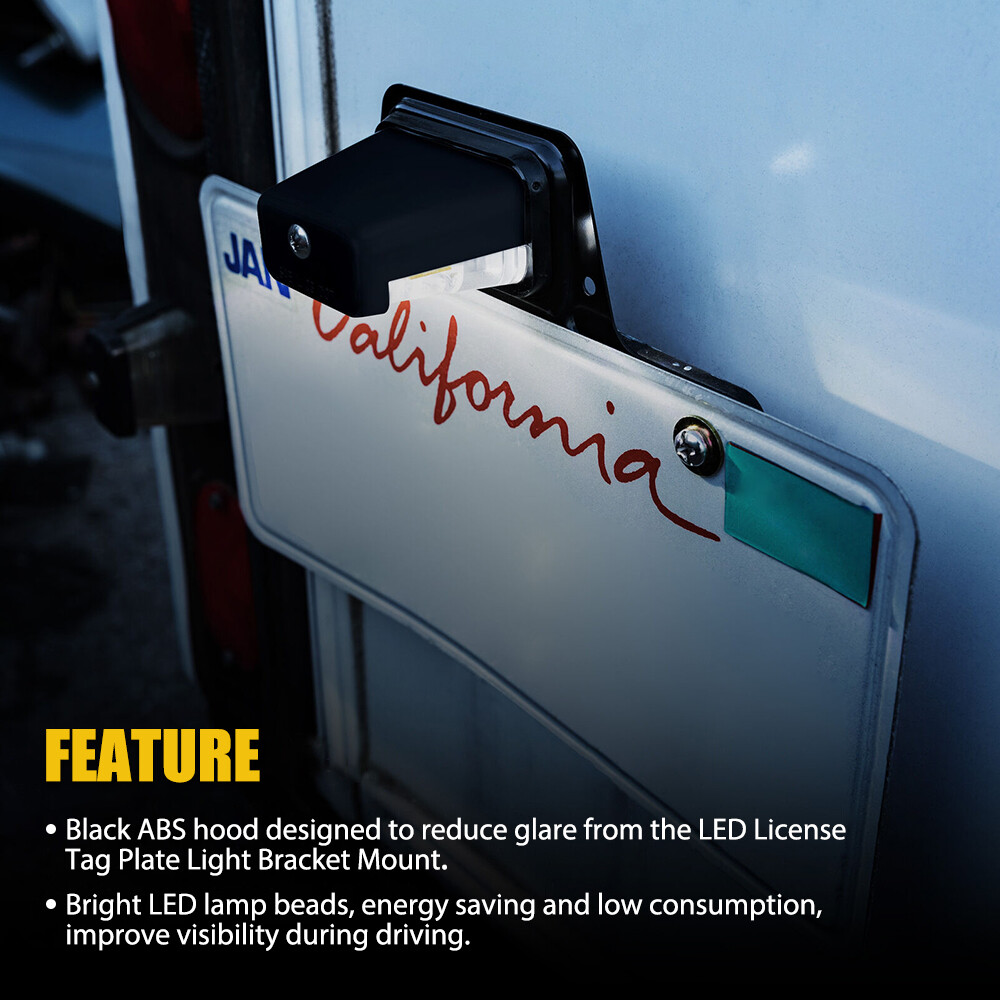 12V Car LED License Plate Light RV Camper Trailer UTV Truck Van IP67 Cool White