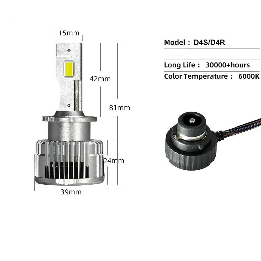 D4S D4R LED Headlight Kit Bulbs 180W 20000LM 6000K White HID Conversion Lamp