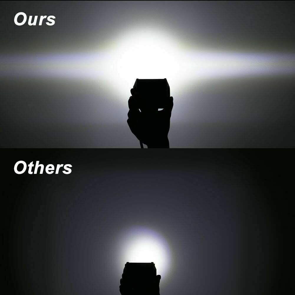 LED Light Bar 2PCS 4 inch 20000LM Work Spot Flood Pods Offroad Driving Fog Lamp