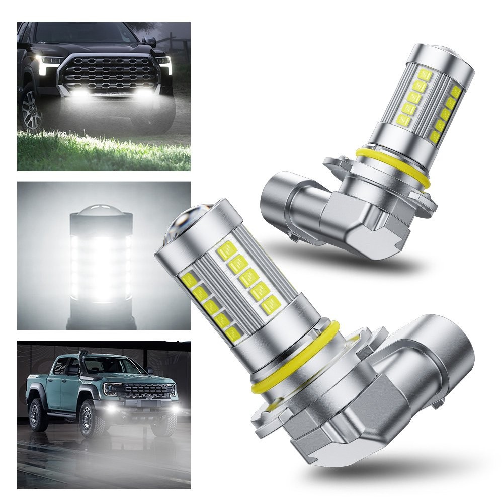 2Pcs 9006 HB4 LED Headlight Bulbs Kit Low Beam Fog Lights 1000LM 6500K White E1