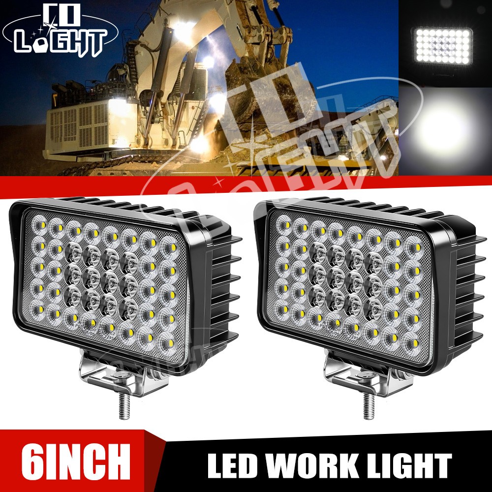 2x 6“ Powerful LED Work Light For Truck Flood Light 12V 24V 160W Tractor lights