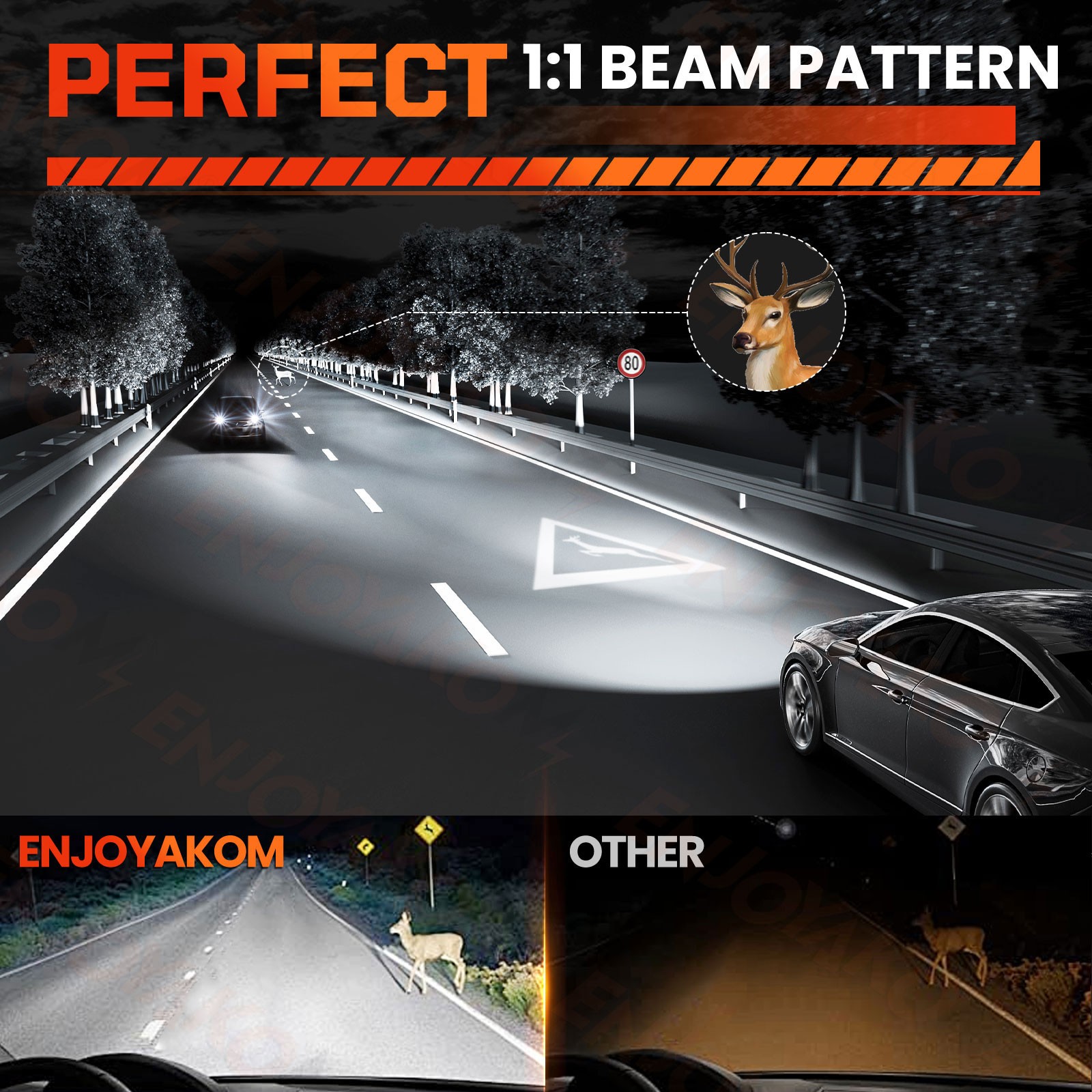 H11B LED Headlight Super Bright Bulbs Kit 6500K Xenon White 330000LM LOW BEAM 2x