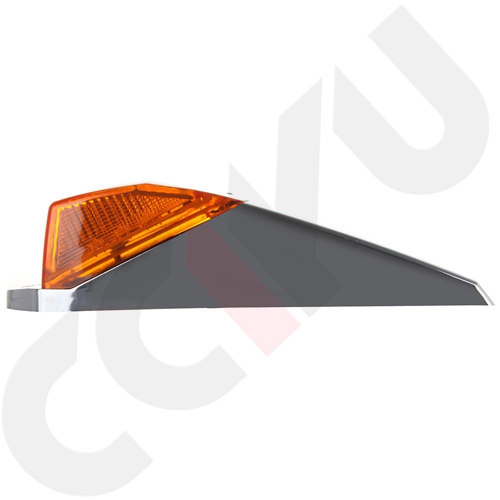 5x 17 LED Amber Chrome Cab Marker Roof Lights for Peterbilt 379 Kenworth Truck