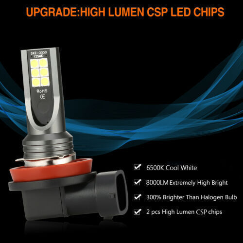 For Honda Accord 2013-2015 LED Headlights Bulbs Kit High/Low Beam + Fog Light