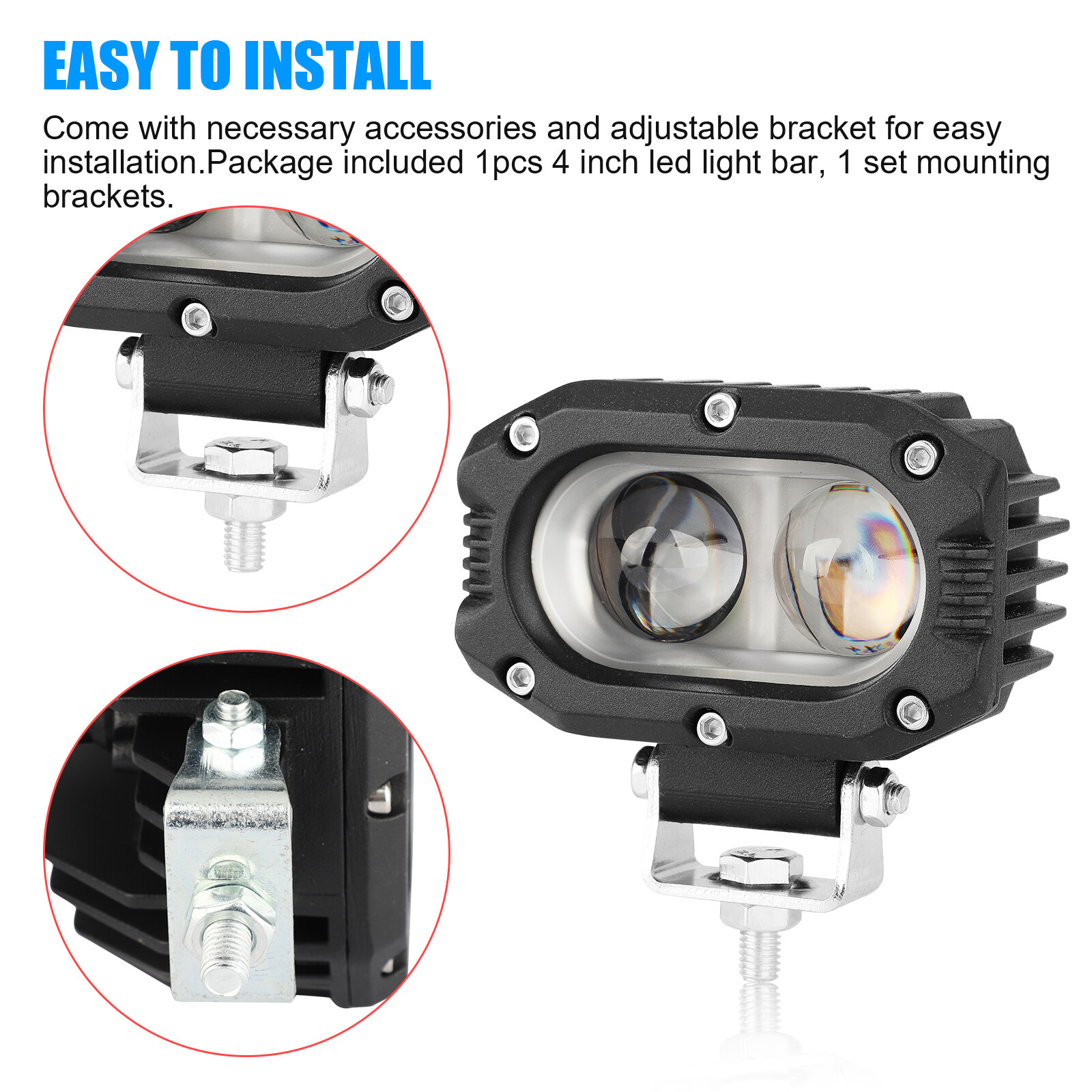 4inch 720W LED Work Light Car Spot Bar Off road Fog Lamp 4WD UTE ATV SUV Truck