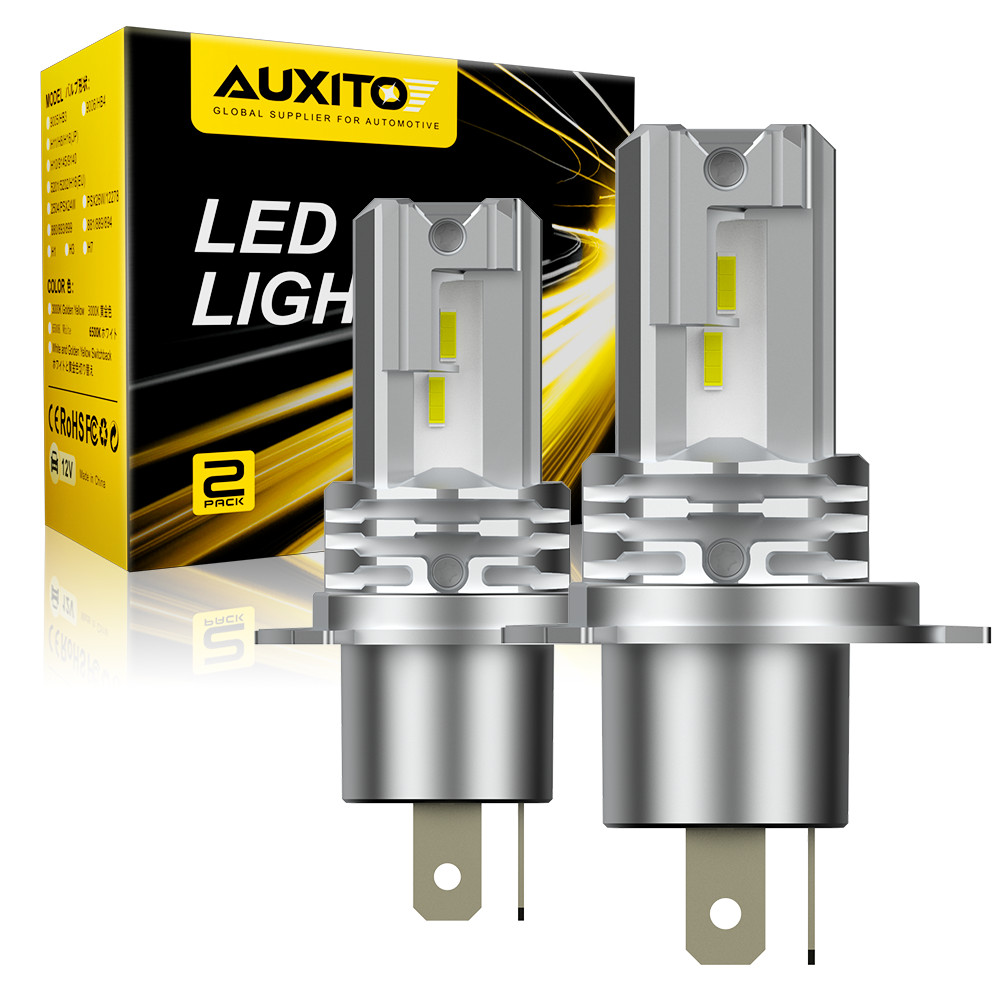 2pcs H4 AUXITO 9003 HB2 24000LM Headlight LED High Beam Low 6500K Bulbs M4