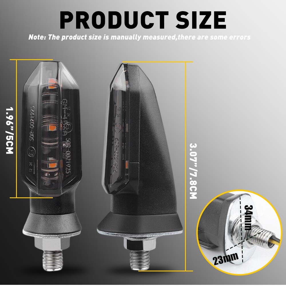 Motorcycle LED Turn Signals Blinker Light Indicator Smoke Amber For Yamaha 2-6X