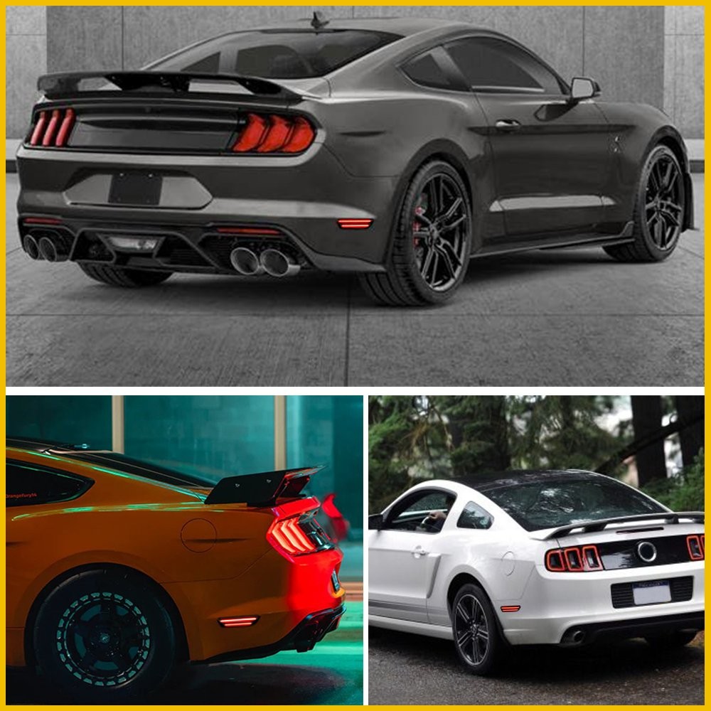 2-20 Smoke Lens LED Side Marker Signal Red Light For 2015-2022 Ford Mustang Rear