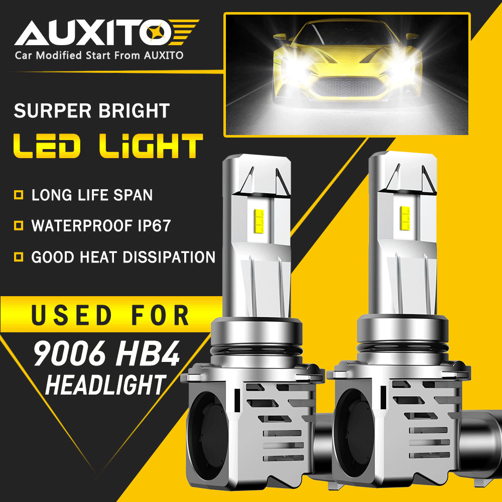 2x AUXITO 9006 HB4 LED Headlight Bulb Low Beam 12000LM 200W 6500K Xenon White EA