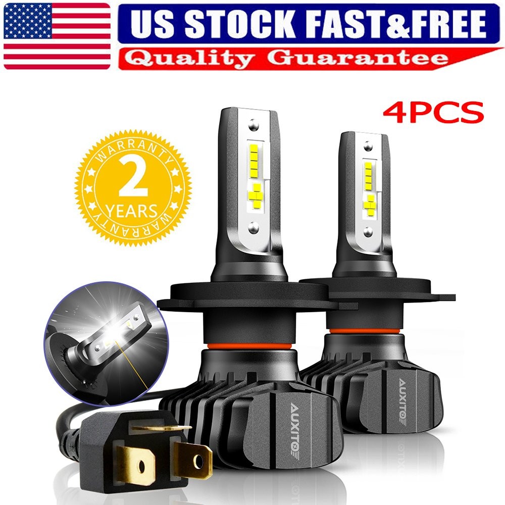 AUXITO Upgrade 10000LM Super Bright CANBUS H4 9003 HB2 LED Headlight Fog Lights