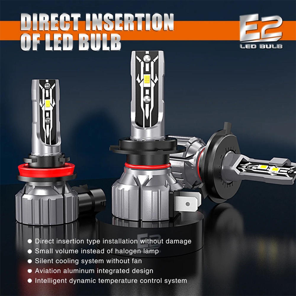 9006 LED Headlight Bulb Conversion Kit Low Beam White Super Bright 6500K 2PCS