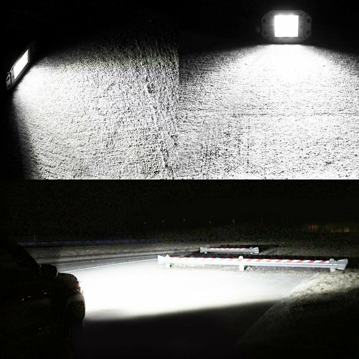 4x 5″ 300W Flush Mount LED Lights Pods Backup Reverse Rear Bumper Off Road 4WD