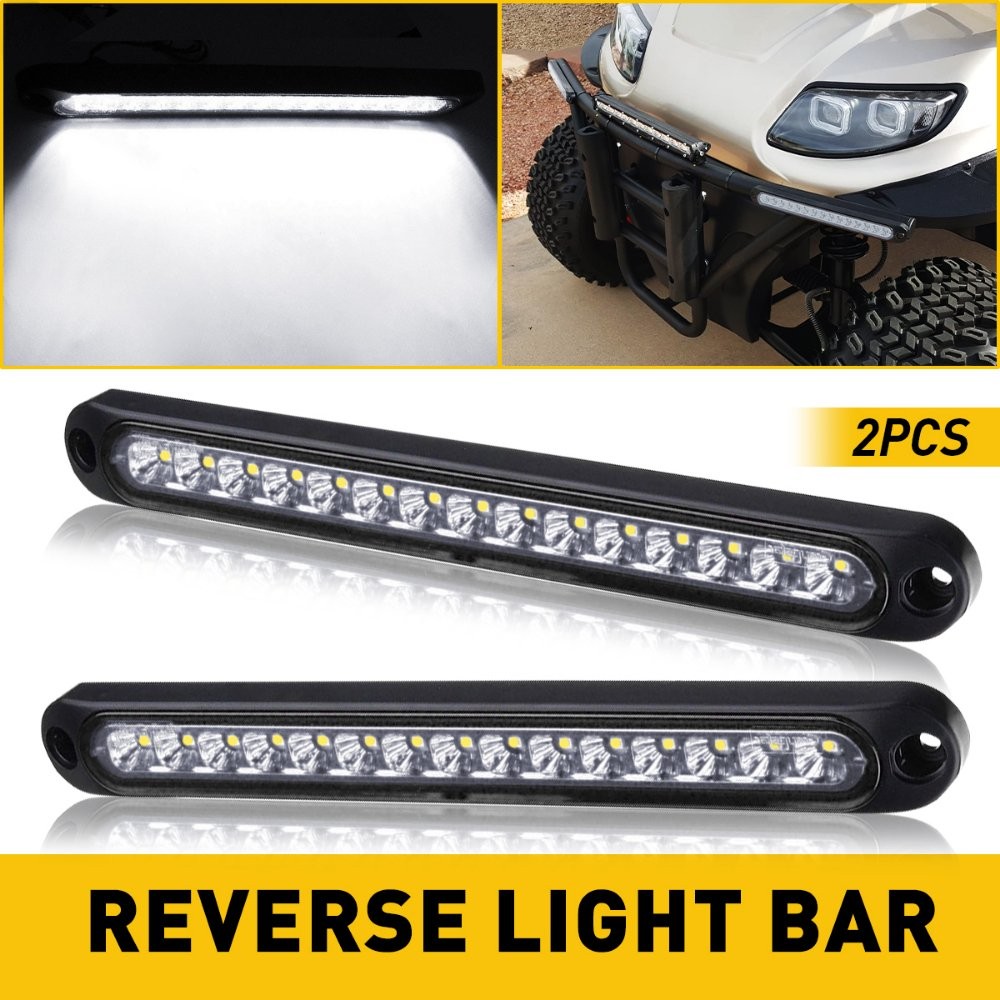 2PCS 10″ LED Sealed Truck Trailer Reverse Backup Lights Bar Rear Tail Lamp White