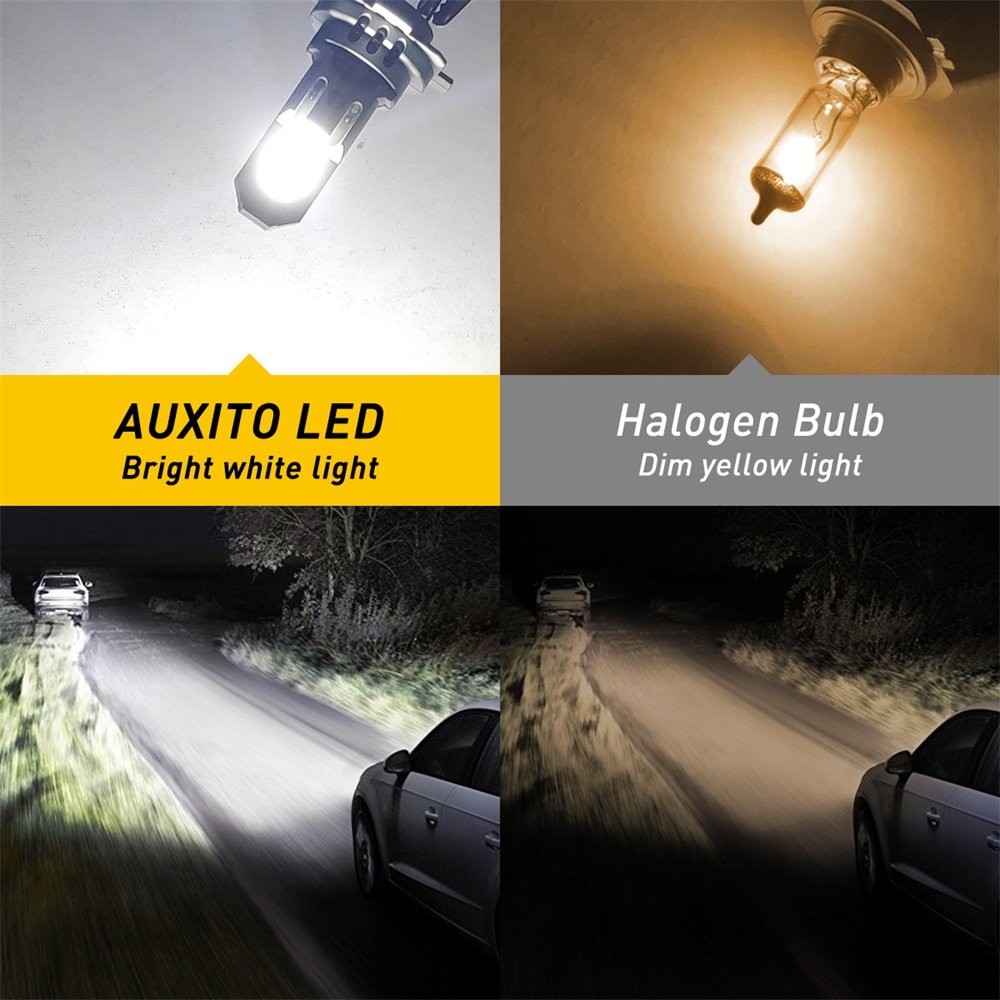 AUXITO H7 LED Headlight Bulbs High/Low Beam 6500K Bright White Wireless Canbus Y