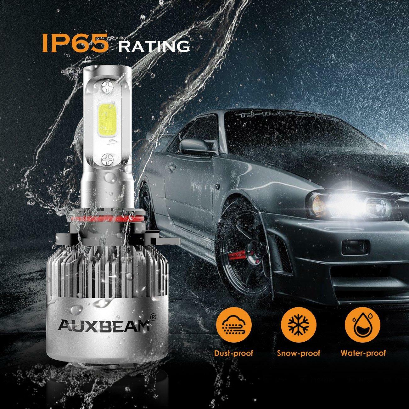 AUXBEAM 9005 HB3 LED Headlight Bulb High Beam Conversion Kit 6000K White Bright
