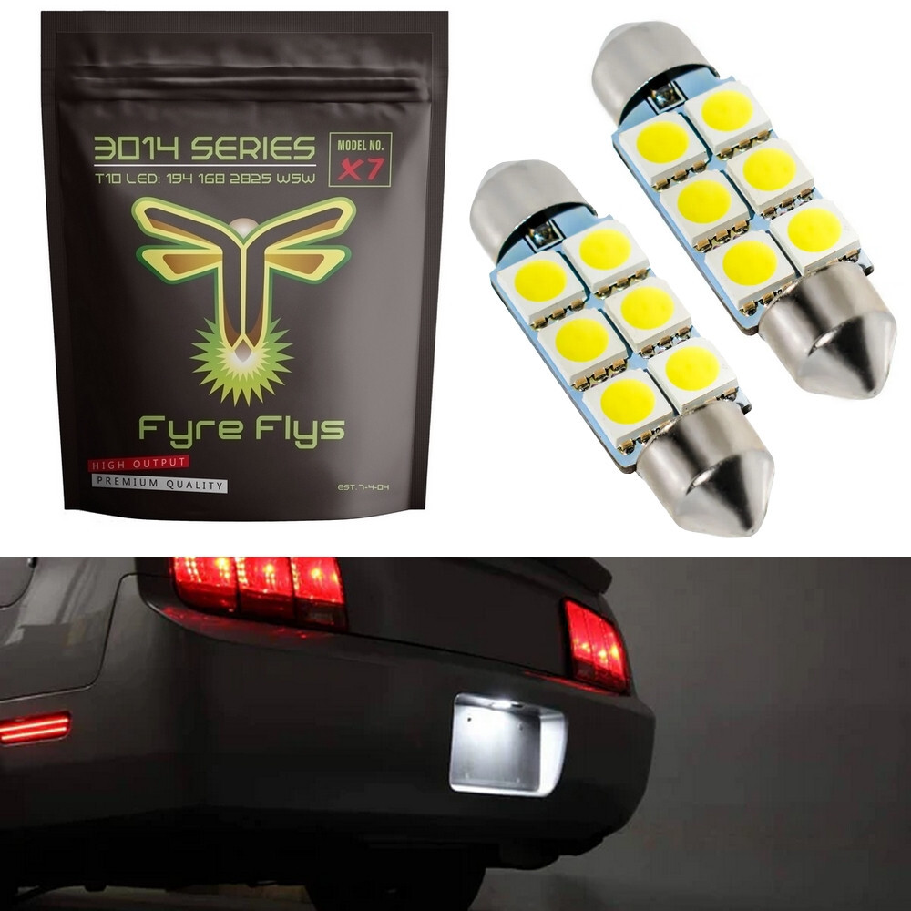 2 Xenon White 1.50″/39mm 16-SMD 6418 C5W LED Bulbs For Car License Plate Lights