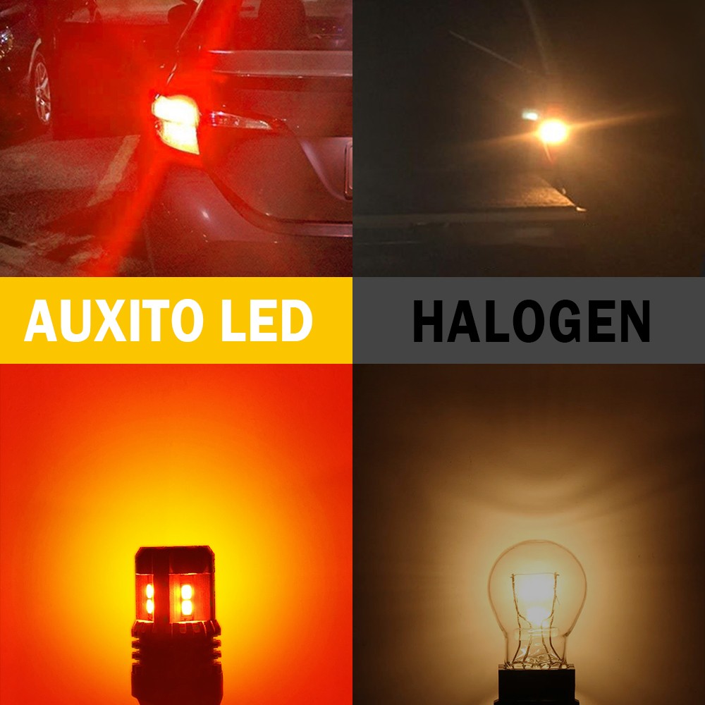 AUXITO Red 3157 3156 T20 3057A LED Bulb Tail Stop Brake Turn Signal Light 2-20x