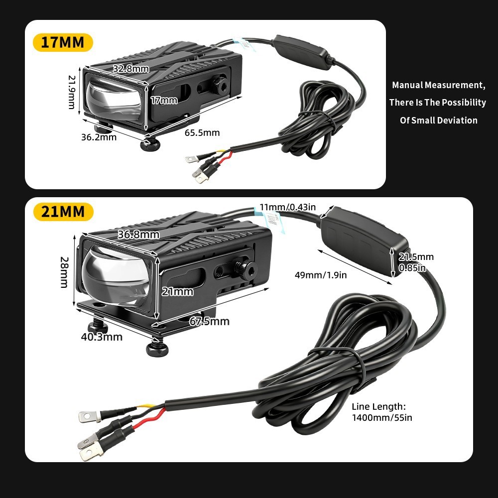 2PC 160W Grile LED Light Pods Car Front Headlight Motorcycle ATV UTV Fog Offroad